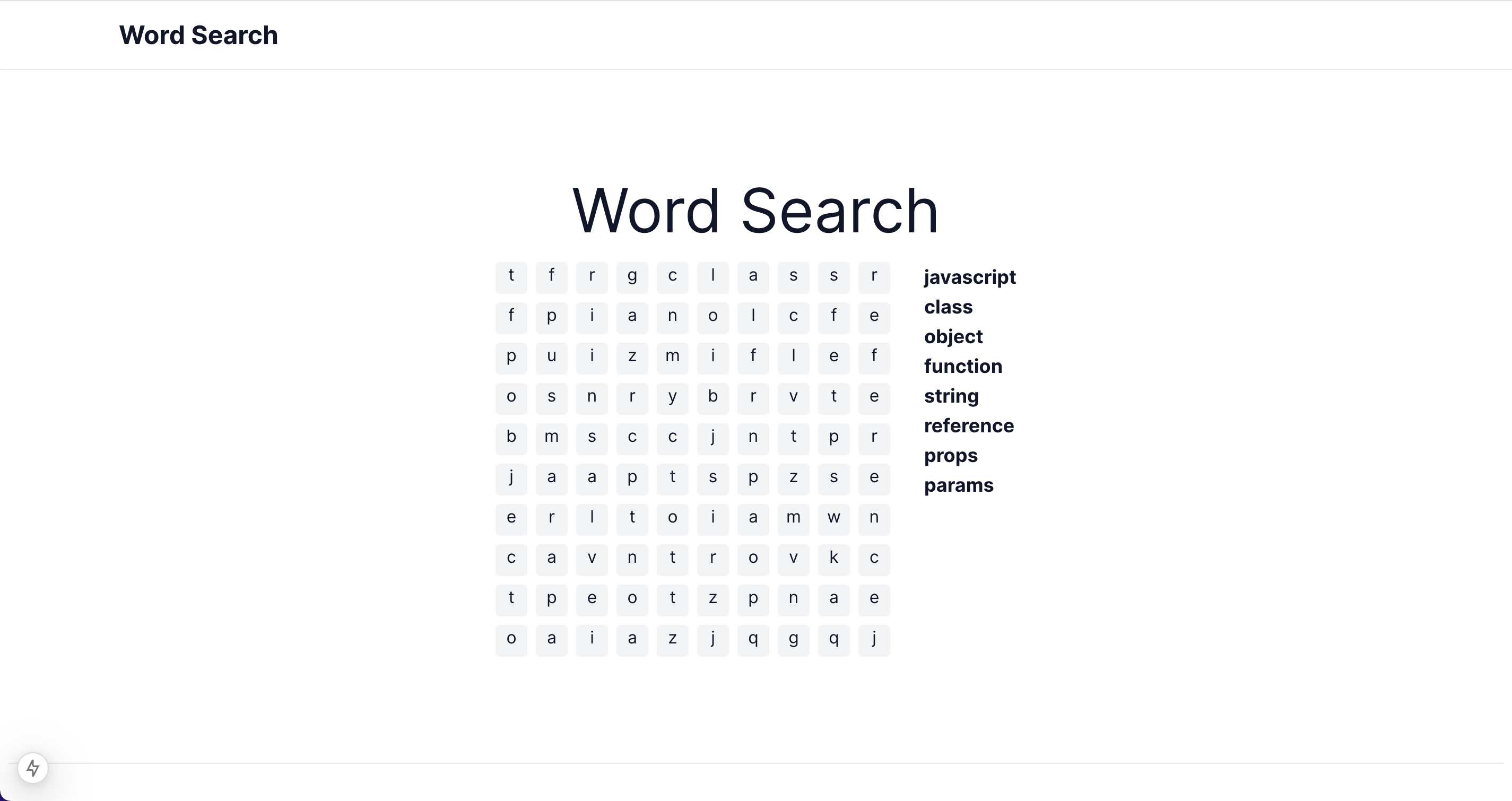 Word Search screenshot
