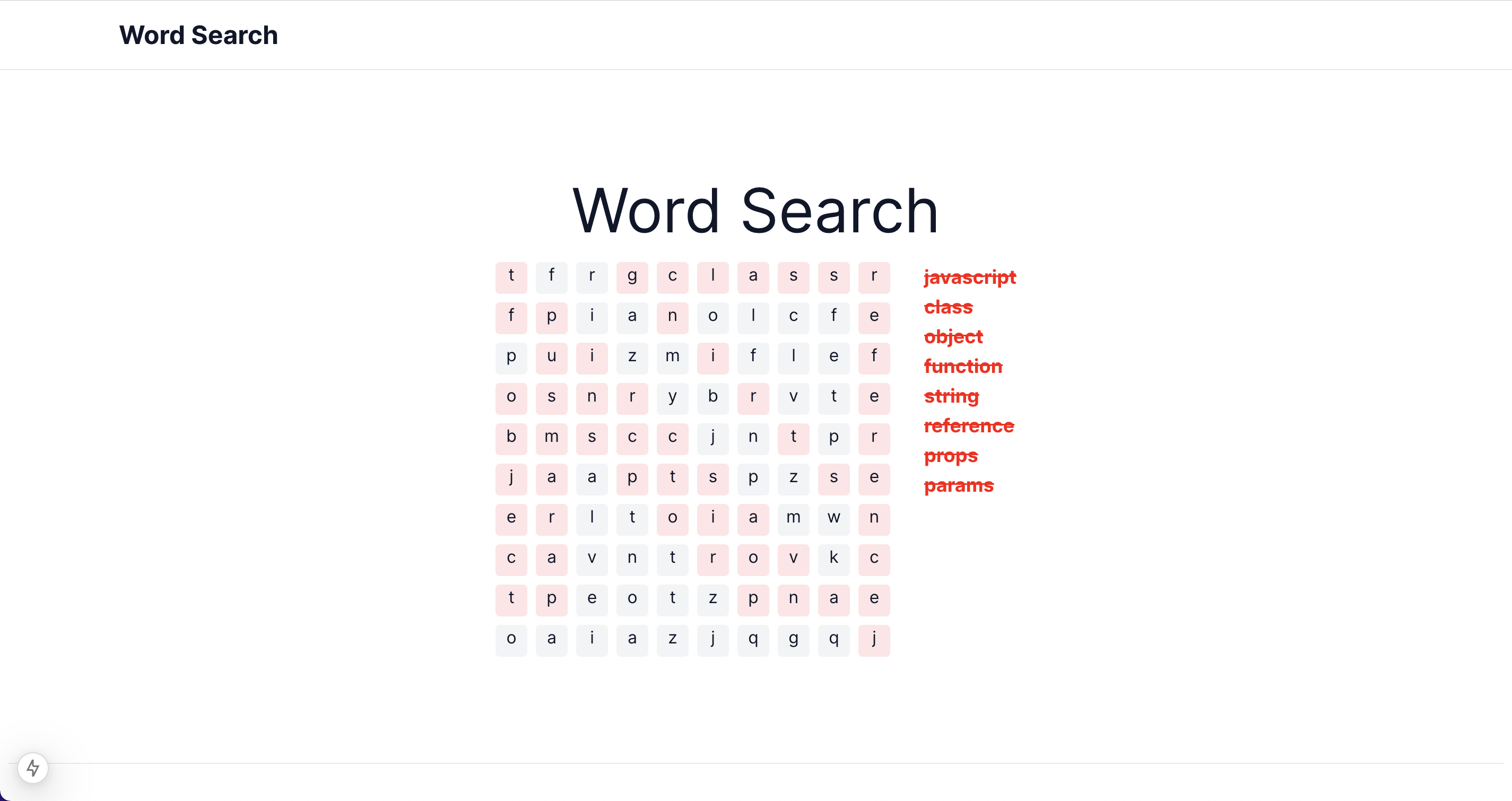 Word Search screenshot